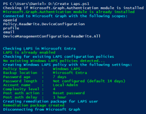 Configure Laps In Intune Using Microsoft Graph Powershell